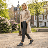 Apolline | Beige Stitched Sneakers