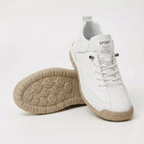 Apolline | Beige Stitched Sneakers