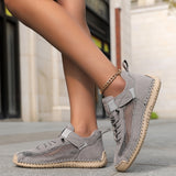 Josette | White Strap-Detail Sneakers