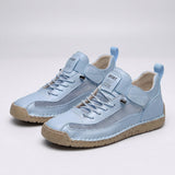 Josette | White Strap-Detail Sneakers