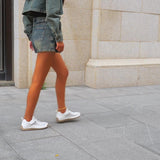Josette | White Strap-Detail Sneakers