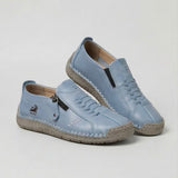 Nila | White Side-Zip Sneakers