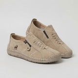 Nila | White Side-Zip Sneakers