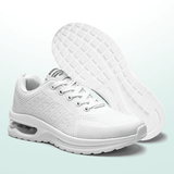 Elia | White Knit Air-Sole Sneakers