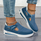 Jasmine | Blue Cut-Out Slip-Ons