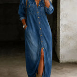 Naëlle | Denim Midi Dress in Shirt Look