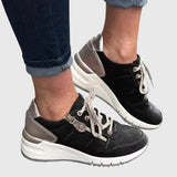 Maddie | Mint Metallic-Trim Sneakers