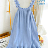 Capucine | White Ruffle-Strap Maxi Dress