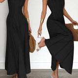 Alix | Green Sleeveless A-Line Maxi Dress