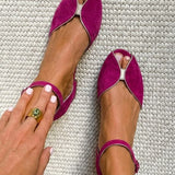 Olivia | Blue Teardrop-Strap Sandals
