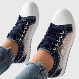 Elena | Blue Floral Mesh Sneakers