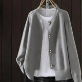 Paige | Grey Draped Open Cardigan