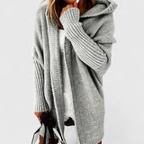 Isla | Coral Hooded Open Cardigan