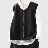 Daisy | Ivory Contrast-Button Cardigan