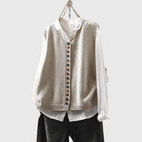 Daisy | Ivory Contrast-Button Cardigan