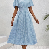 Bianca | Dusty Pink Polka-Dot Dress