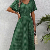 Bianca | Dusty Pink Polka-Dot Dress