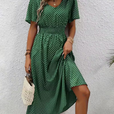 Bianca | Dusty Pink Polka-Dot Dress