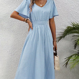 Bianca | Dusty Pink Polka-Dot Dress