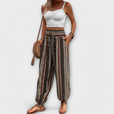 Elise | Pants with Ethnic Graphic