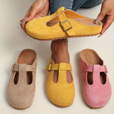 Solea | Beige Buckle Clogs