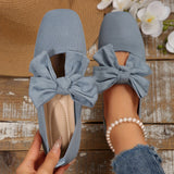 Andrea | Beige Bow Ballet Flats
