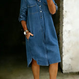 Delia | Denim Dress with Pockets