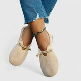 Anais | Beige Strap Ballet Flats