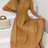 Bianca | Dusty Pink Polka-Dot Dress