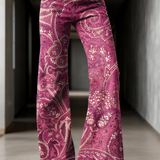 Romy | Flared Jeans with Retro Flowers