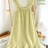 Capucine | White Ruffle-Strap Maxi Dress
