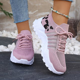 Mila | White Leopard-Trim Sneakers