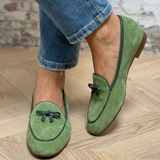 Genevieve | Green Bow Ballet Flats