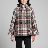 Beatrice | Checked Cape Jacket