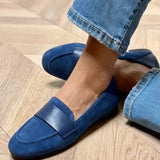 Elra | Black Mixed-Texture Loafers
