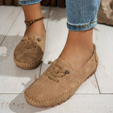 Orthelia | Grey Stitched Moccasins