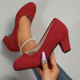 Vayda | Red Block Heel Sandals