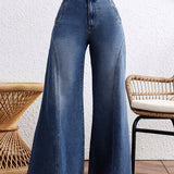 Ava | Blue High-Waist Flared Jeans
