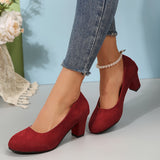 Vayda | Red Block Heel Sandals