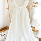 Capucine | White Ruffle-Strap Maxi Dress