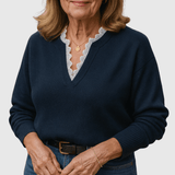 Caroline | Dark Blue Top
