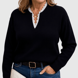Caroline | Dark Blue Top