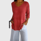 Caroline | Elegant V-Neck Top