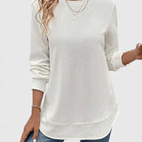 Céline | Elegant Round Neck Long Sleeve Top