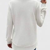Céline | Elegant Round Neck Long Sleeve Top