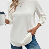 Céline | Elegant Round Neck Long Sleeve Top