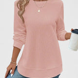Céline | Elegant Round Neck Long Sleeve Top
