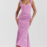 Dania | Lilac Lace Off-Shoulder Dress
