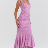 Dania | Lilac Lace Off-Shoulder Dress
