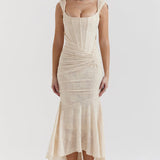 Dania | Lilac Lace Off-Shoulder Dress
